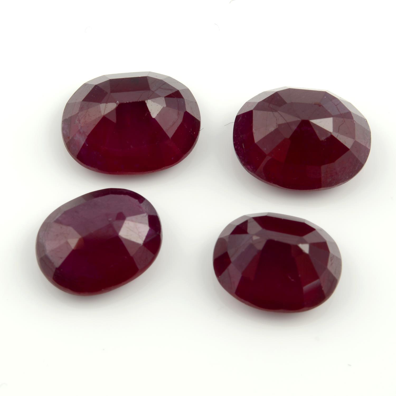 Four oval shape rubies. - Image 2 of 6