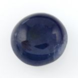 An oval sapphire cabochon.