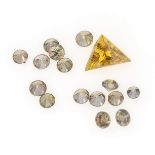 A selection of 'brown' diamonds, weighing 0.70ct total.