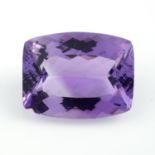 A rectangular shape amethyst weighing 34.01ct.