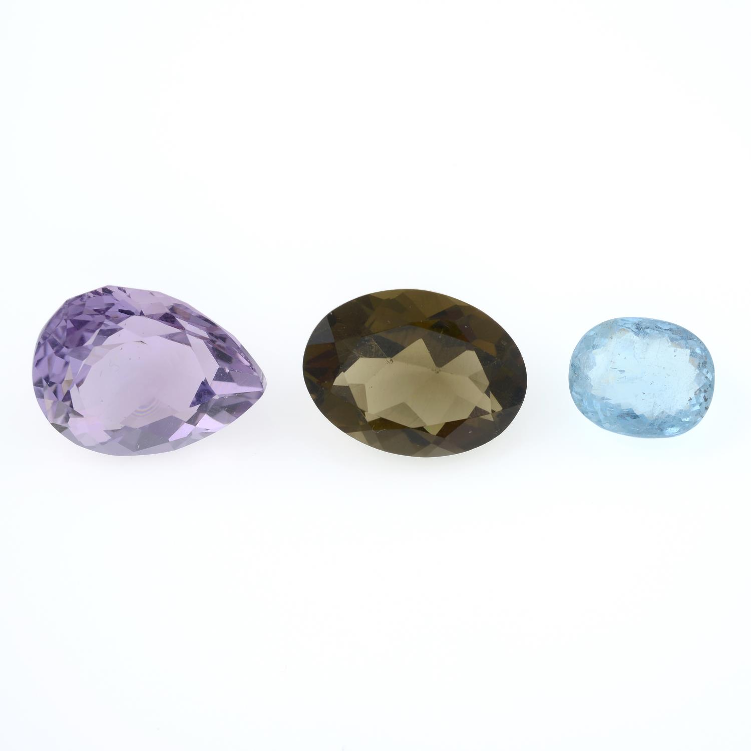 A selection of gemstones,