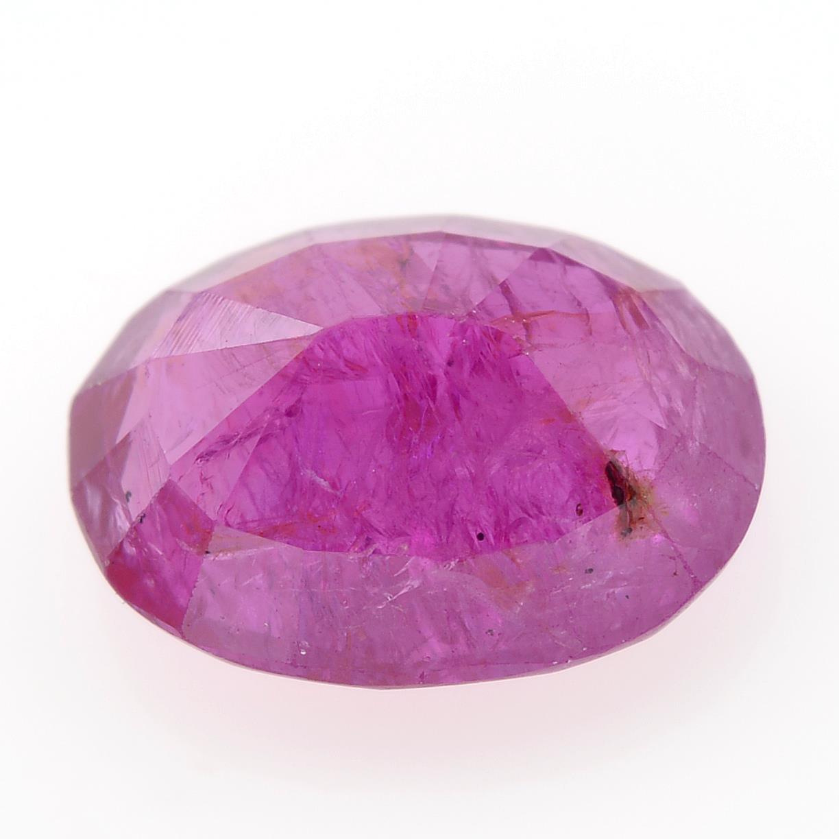 An oval shape ruby, weighing 1.66ct. - Image 2 of 3