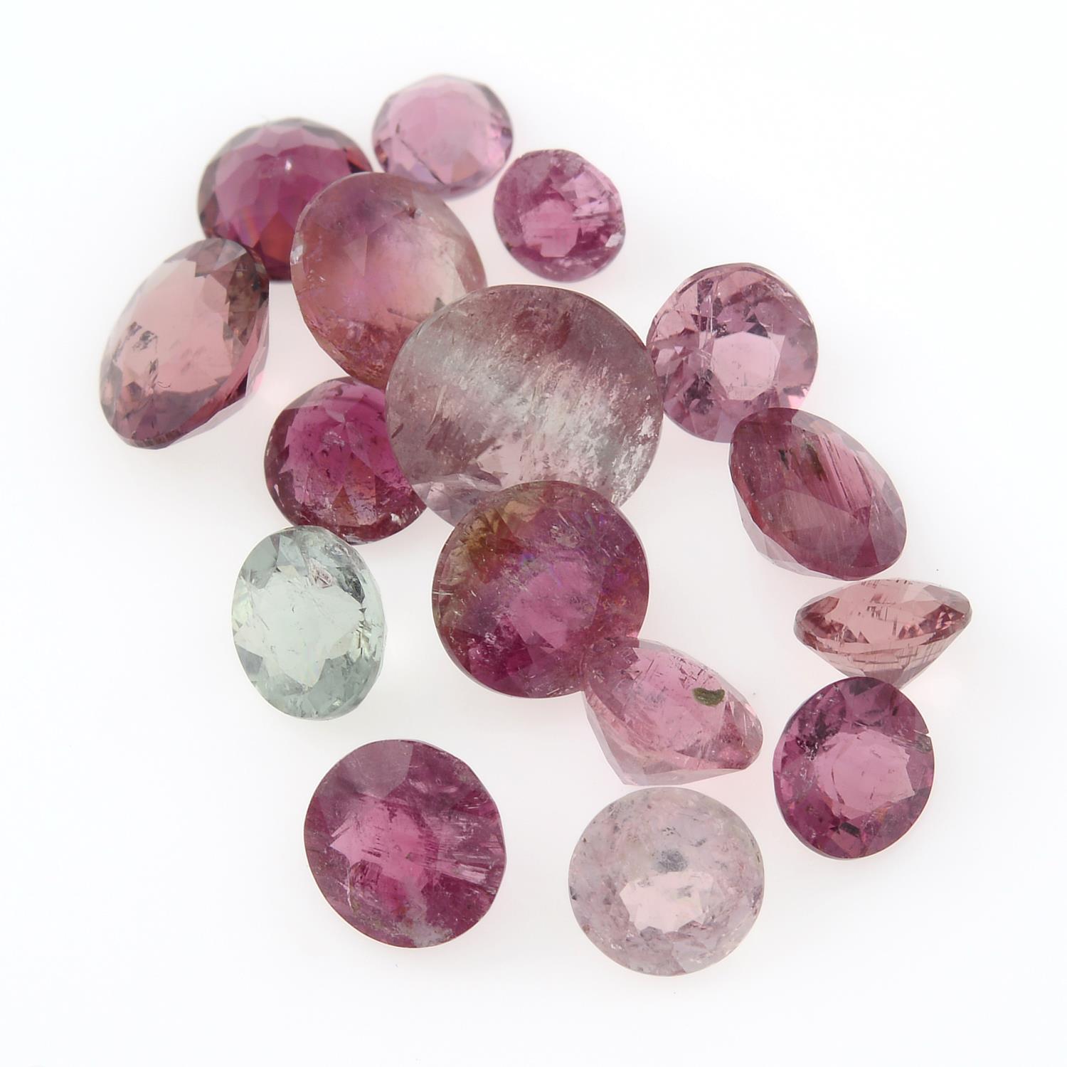 A selection of circular-shape vari-hue tourmalines. - Image 2 of 3