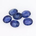 Selection of oval shape sapphires, weighing 11.14ct.