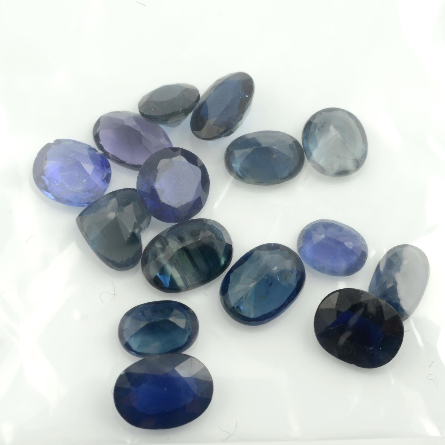 Selection of sapphires and an oval shape ruby Blue sapphires weighing 10.54ctYellow sapphire - Image 2 of 4
