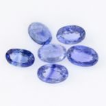 Selection of oval shape sapphires, weighing 9.58ct.