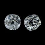 Two old-cut diamonds.