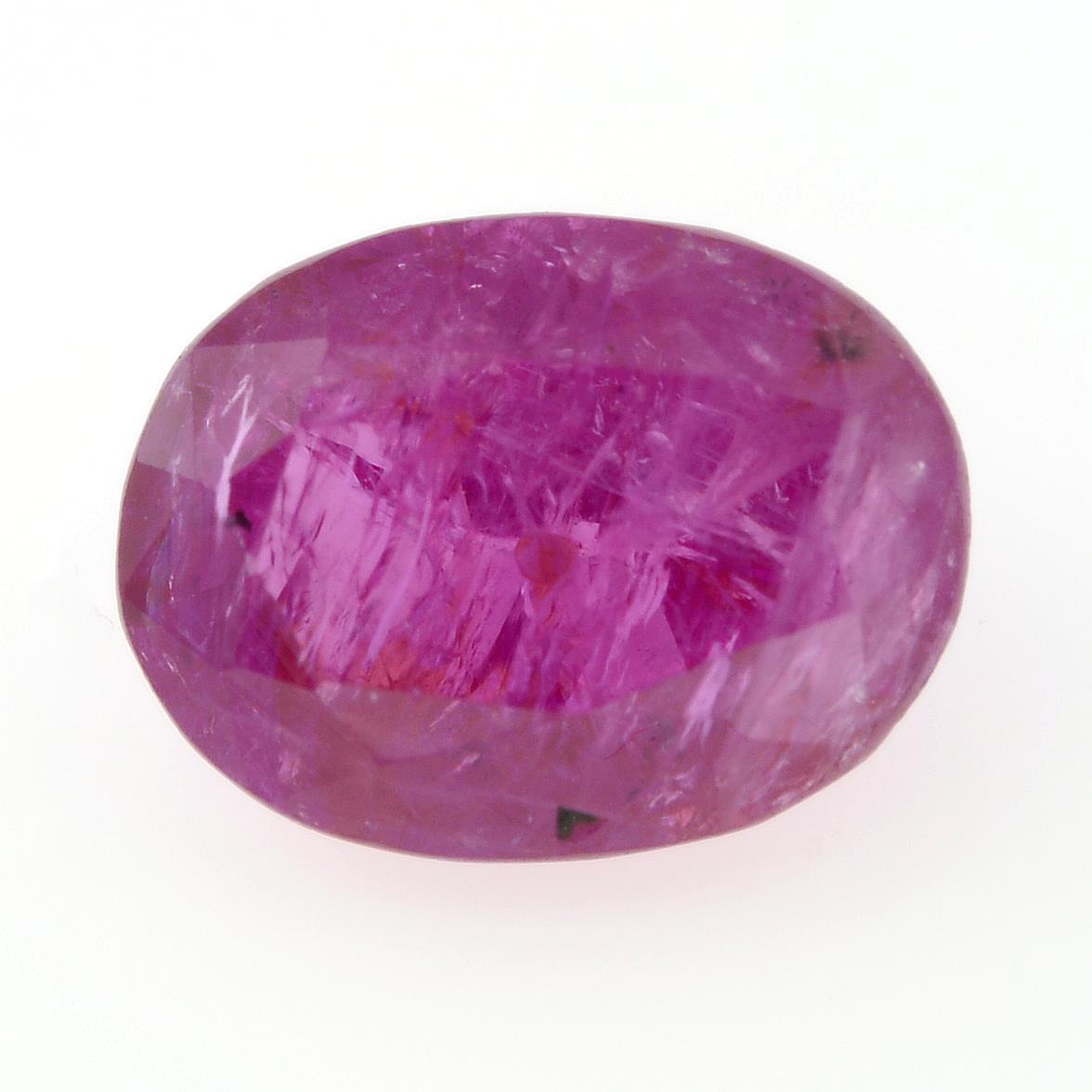 An oval shape ruby, weighing 1.66ct.