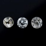 Ten old-cut diamonds, weighing 1.35cts total.
