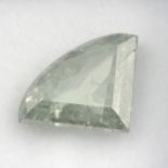 A fancy-shape green synthetic moissanite, weighing 4.55cts.