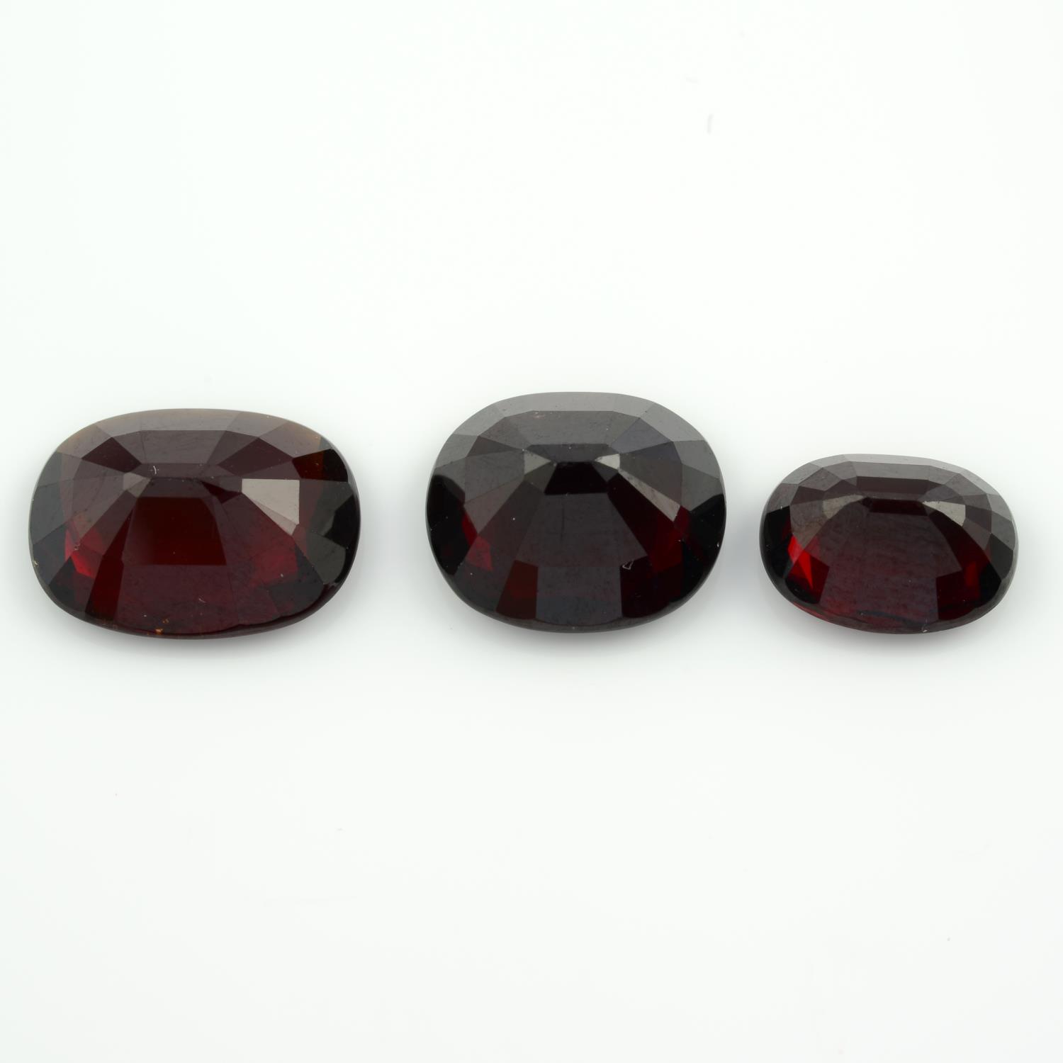 Three oval shape garnets. - Image 2 of 2