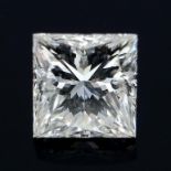 A square shape diamond weighing 0.35ct.