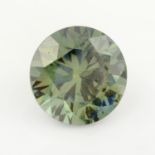 A circular-shape green synthetic moissanite weighing 5.02cts.