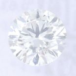 A brilliant cut diamond, weighing 0.63ct, measuring 5.48 by 5.51 by 3.37mms.