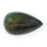 A pear shape opal cabochon, weighing 18.55ct.