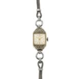 A Lady's diamond cocktail watch, by Hefik.Length 18cms.