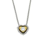 An 18ct gold brilliant-cut diamond heart pendant,