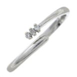 A trilogy diamond wrap ring, by Ceta?.Signed Ceta?.