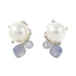 A pair of cultured pearl,
