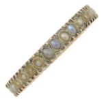 A Georgian split pearl eternity ring.Ring size M.