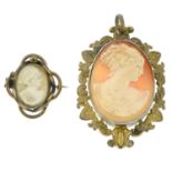 Three Victorian engraved lockets,