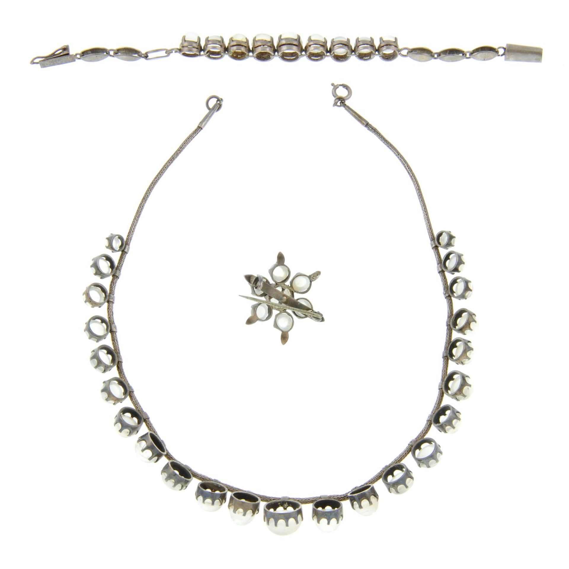 A Victorian moonstone fringe necklace, - Image 4 of 4