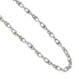 A silver horse bit chain necklace.Hallmarks for Birmingham.Length 78cms.