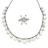 A Victorian moonstone fringe necklace,