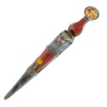 A Scottish agate, foil back quartz and paste dirk brooch.Length 9.9cms.