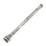 A Victorian agate propelling pen and pencil.Length 9.8cms.