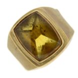 A citrine cocktail ring.Ring size W.
