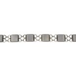 A silver heart-link bracelet, by Georg Jensen.Signed Georg Jensen.