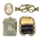 A selection of Victorian and later costume jewellery.
