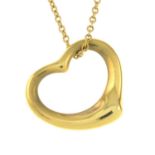 An 18ct gold 'Open Heart' pendant,