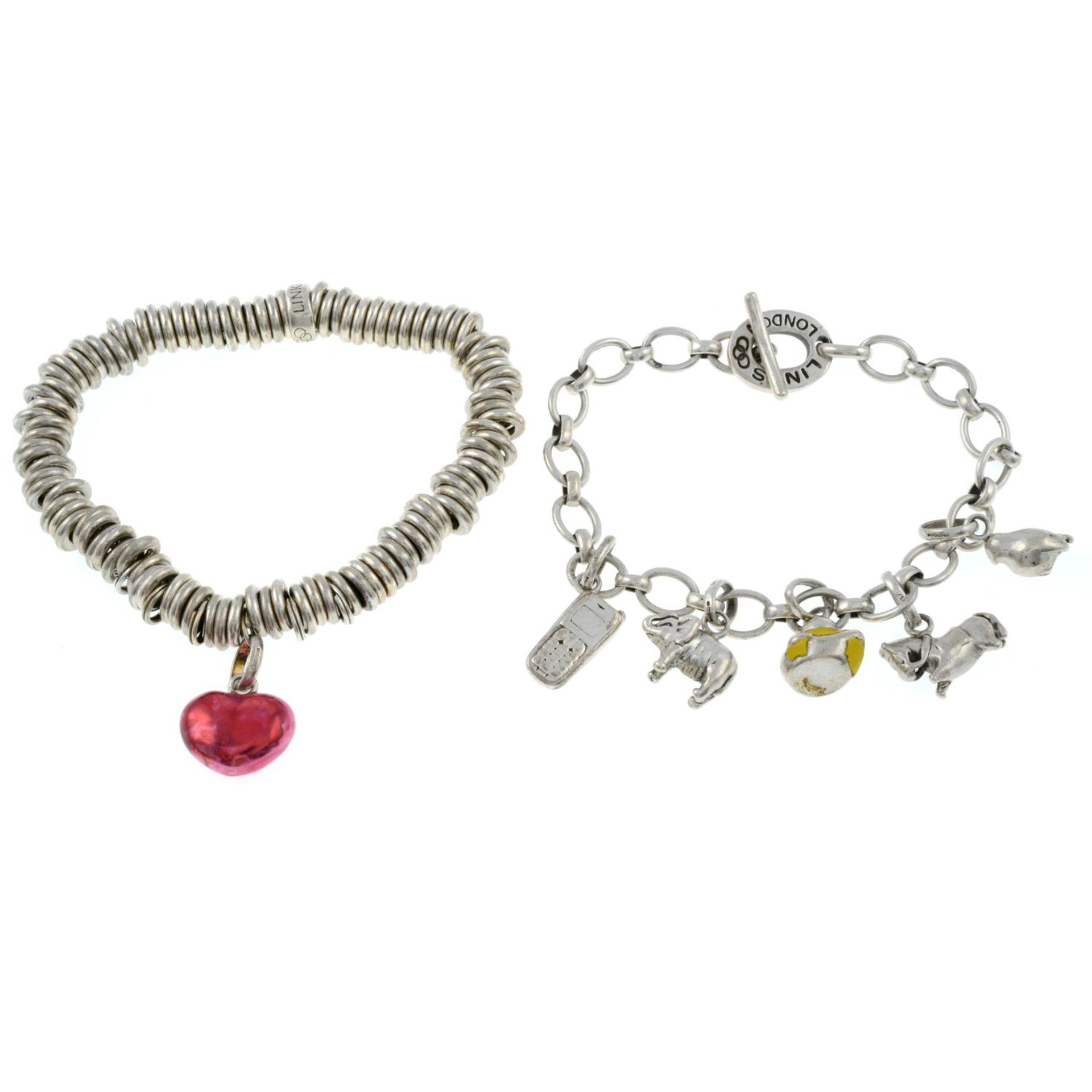 Two silver bracelets and a silver necklace, by Links of London. - Bild 3 aus 3