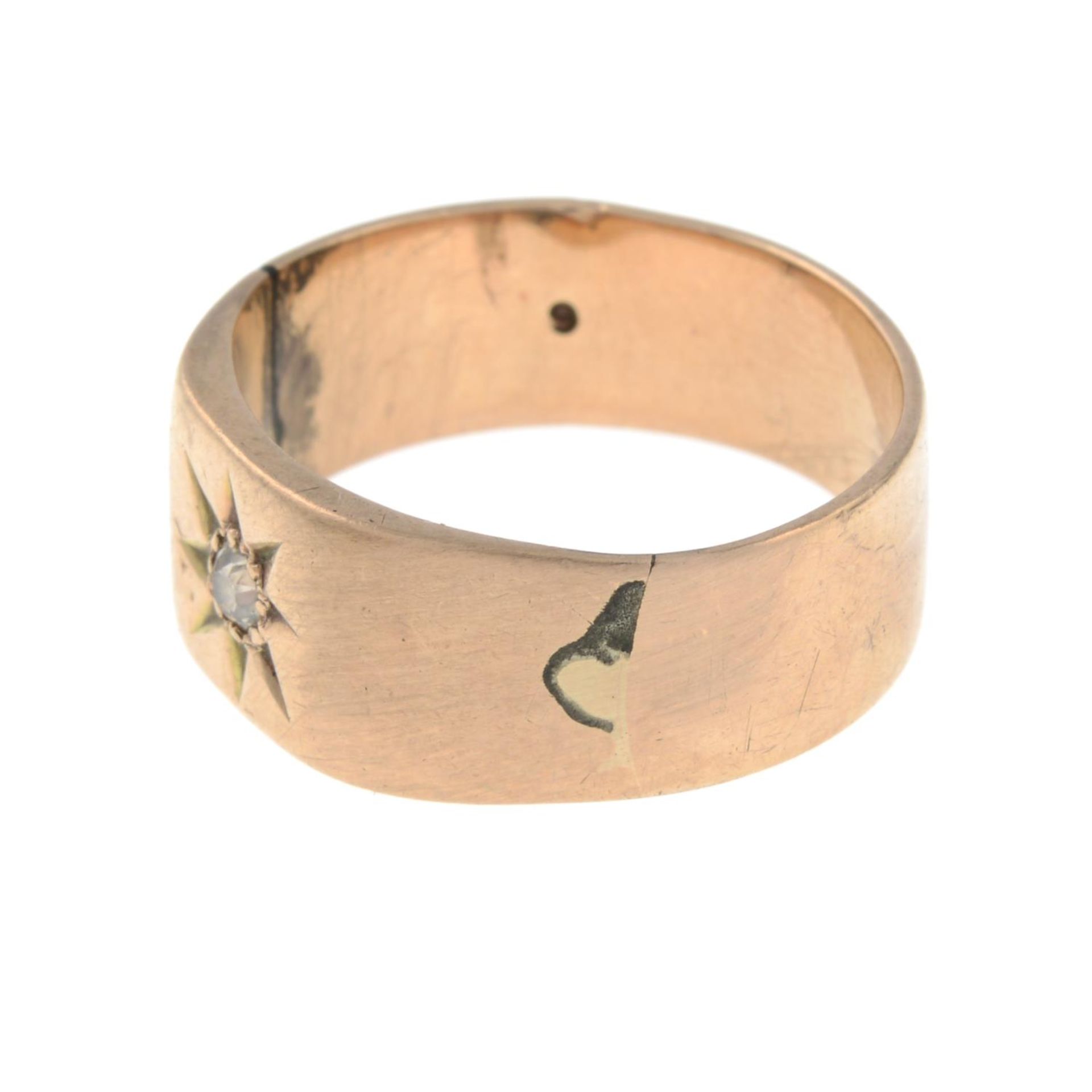 A diamond gypsy-set ring.Stamped 9.Ring size N. - Bild 2 aus 4