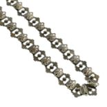 A Victorian openwork-chain collar necklace.Length 43.5cms.