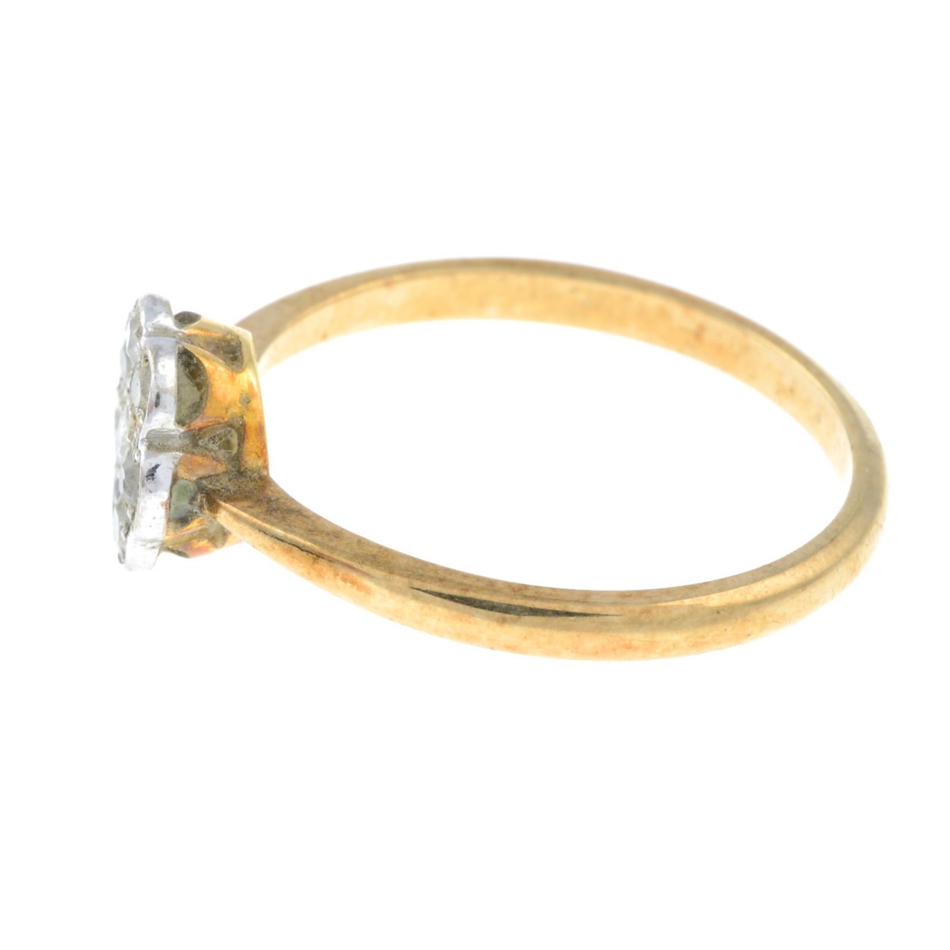 An old-cut diamond cluster ring. - Image 2 of 3