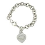 A silver 'Return to Tiffany' bracelet, by Tiffany & Co.Signed Tiffany & Co.