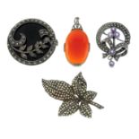 A selection of marcasite jewellery.