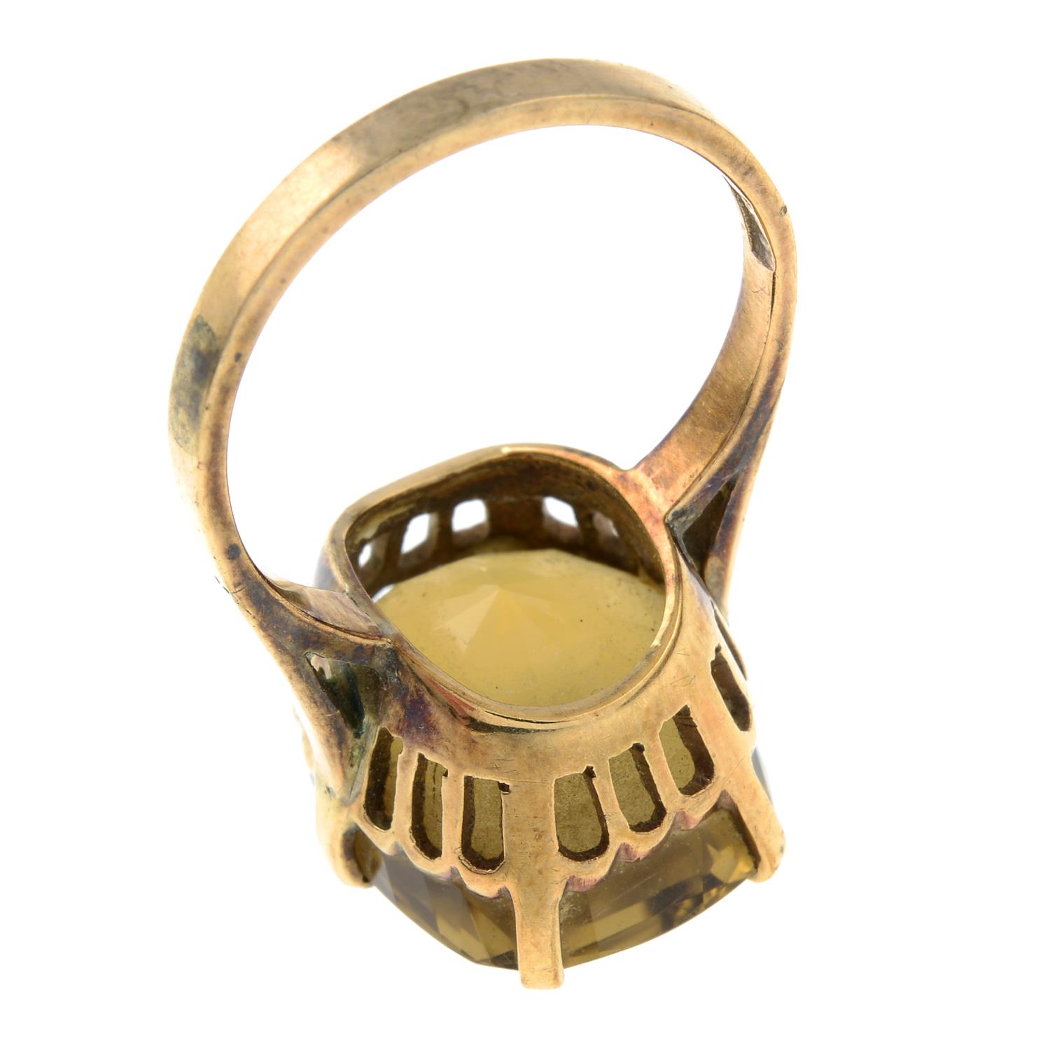 A citrine single-stone ring.Stamped 9ct.Ring size N. - Image 3 of 3