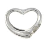 A silver 'Open Heart' pendant,