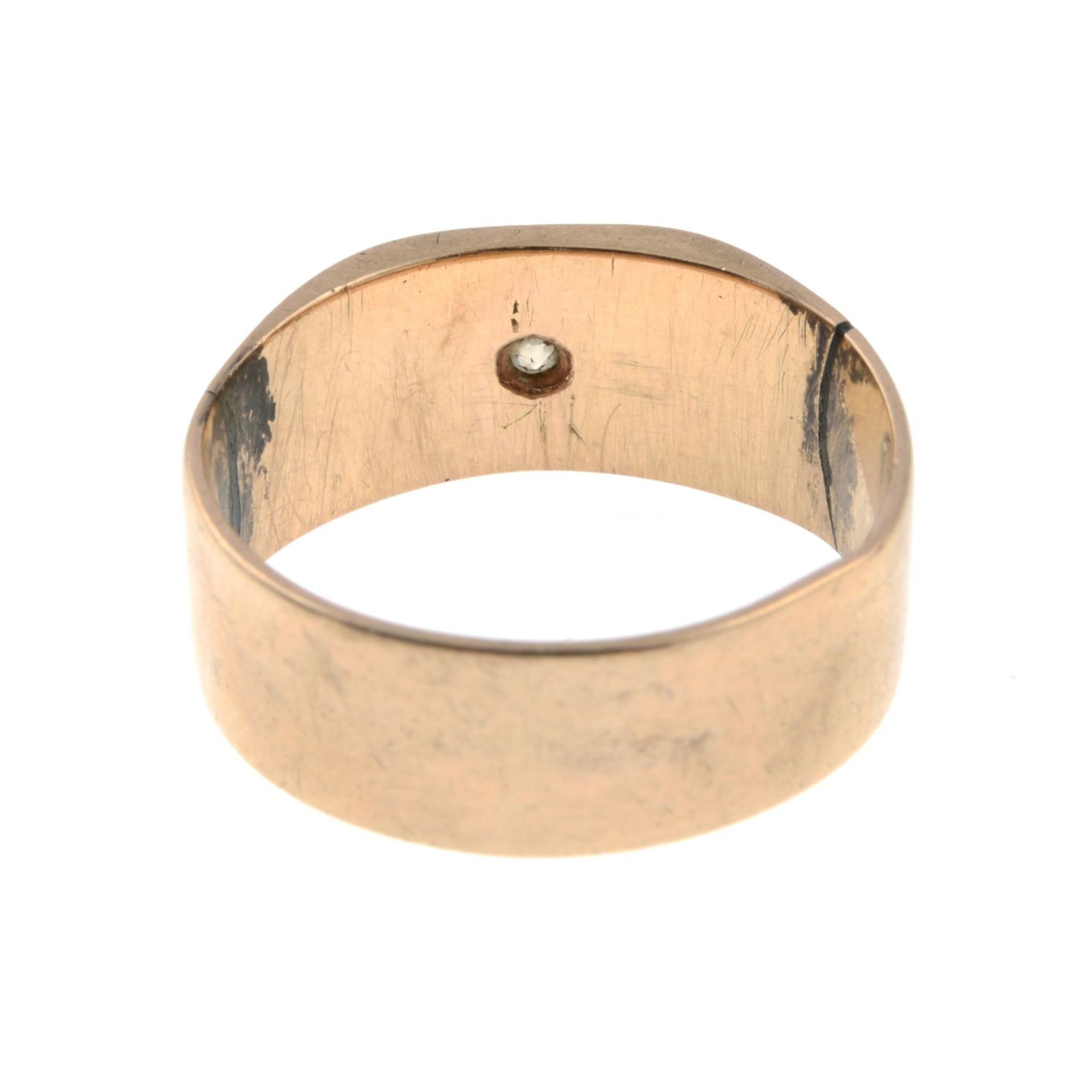 A diamond gypsy-set ring.Stamped 9.Ring size N. - Bild 4 aus 4