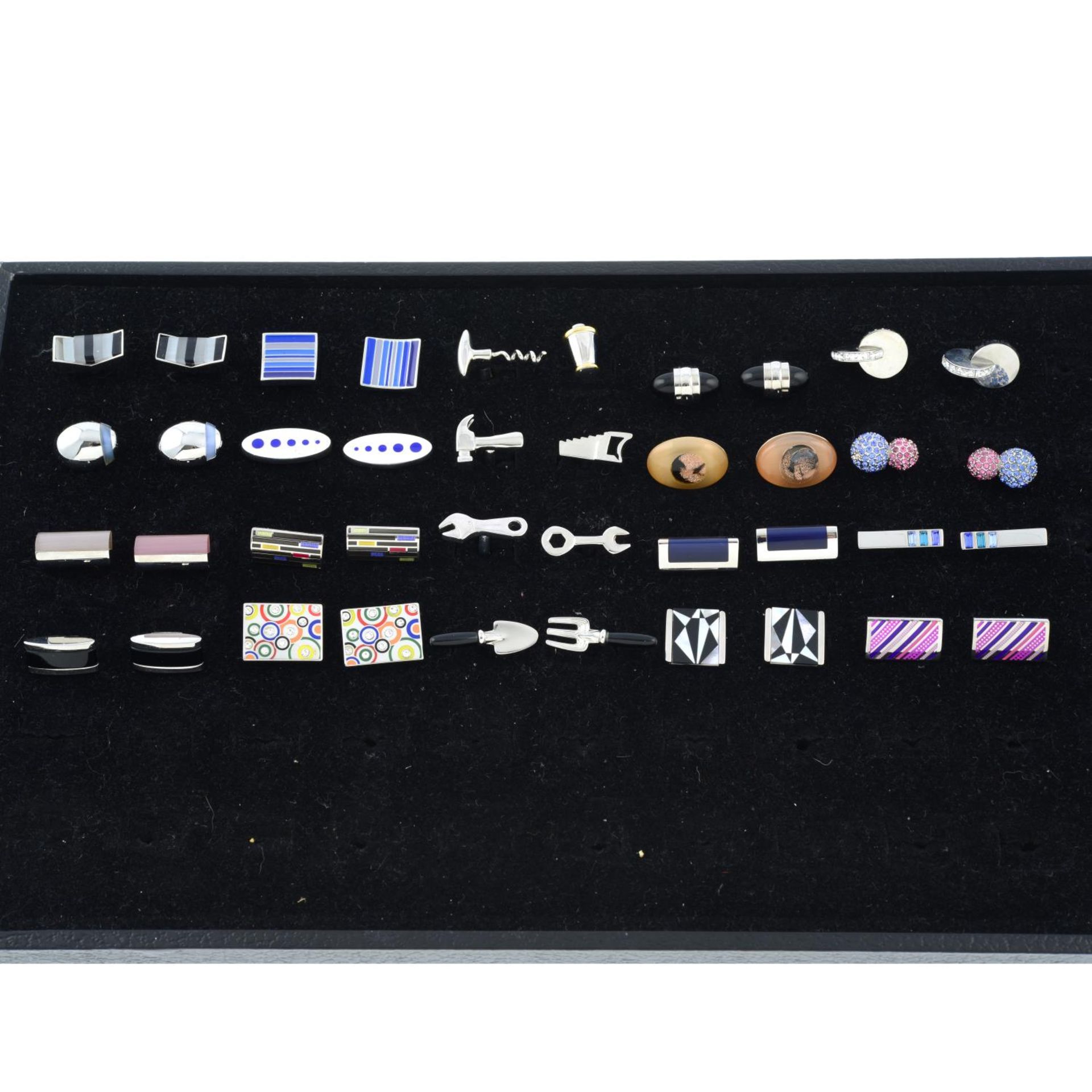 Twenty pairs of cufflinks, nine pairs, by P. - Image 2 of 4