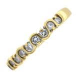 An 18ct gold diamond ring.Estimated total diamond weight 0.36cts.