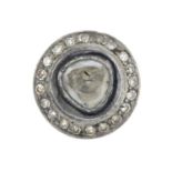 A single diamond stud earring.Estimated total diamond weight 0.68cts.Length 1.3cms.