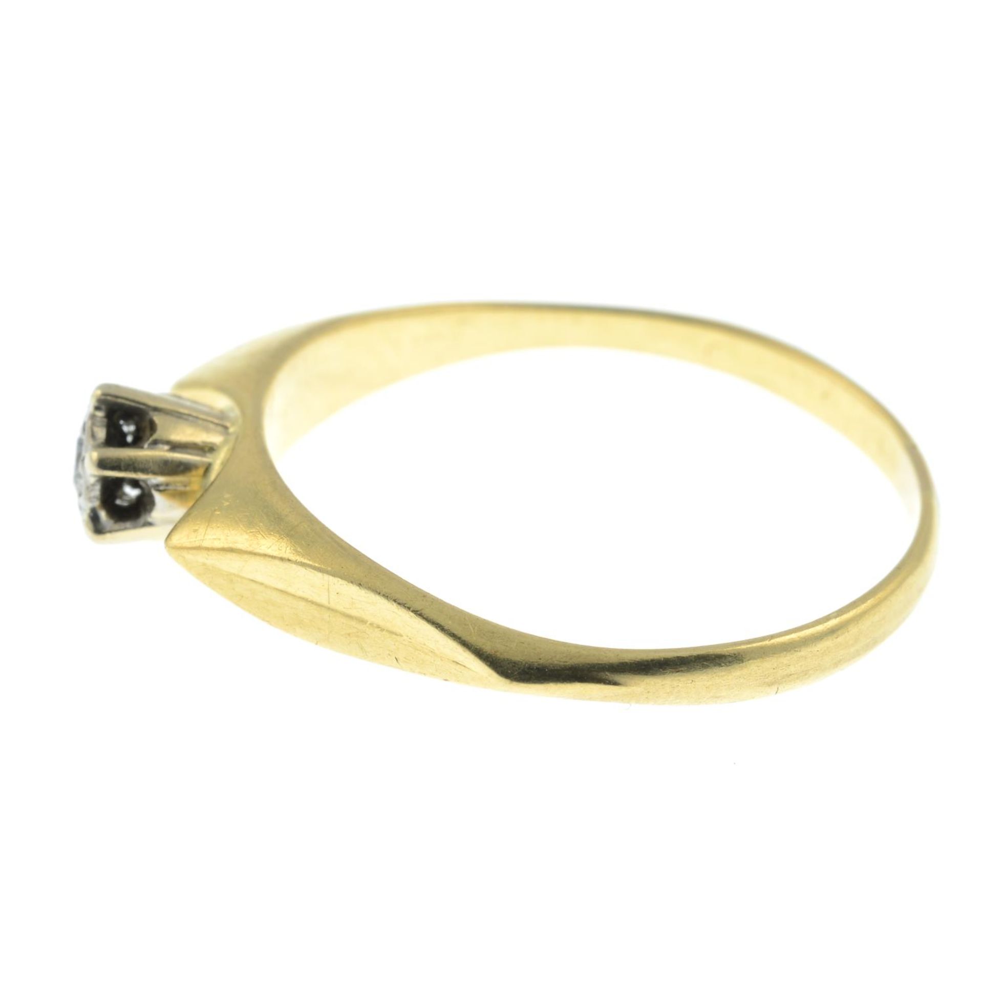 A 1970's 18ct gold illusion-set brilliant-cut diamond ring.Hallmarks for Birmingham, - Image 2 of 2