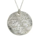 A 'Notes' pendant with chain, by Tiffany & Co.Signed Tiffany & Co.