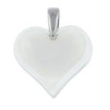An 'Amoureuse Beaucoup' heart pendant, by Lalique.Signed Lalique.Length 3.9cms.