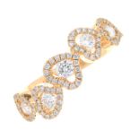 A brilliant-cut diamond dress ring.Total diamond weight 0.42ct,